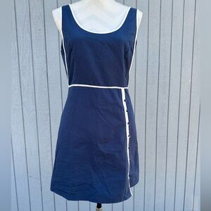 Crisp Navy and White Mini with Smocked Back